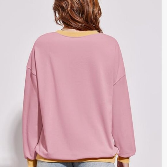 Color Block Crew Neck Sweatshirt (M) - Picture 2 of 3